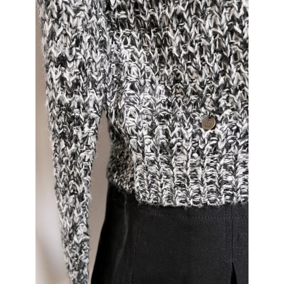 Black White Melange Chunky Knit Sweater 🐼 VERO MODA - Picture 3 of 6